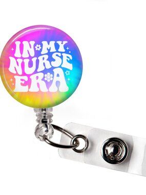 Badge Reel In My Nurse Era Nurse Funny Retractable ID Name Holder